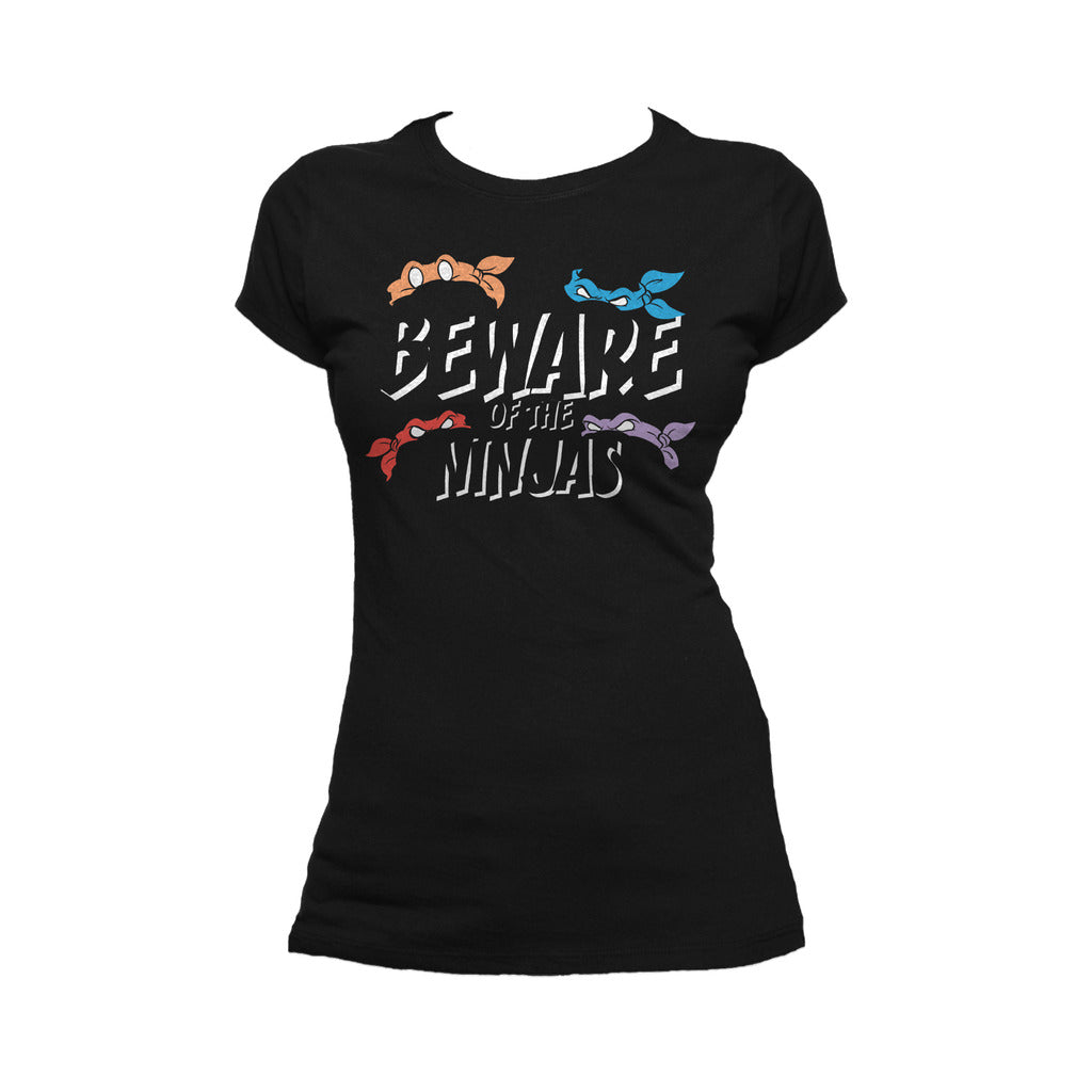 TMNT Group Beware of Ninjas Official Women's T-shirt ()