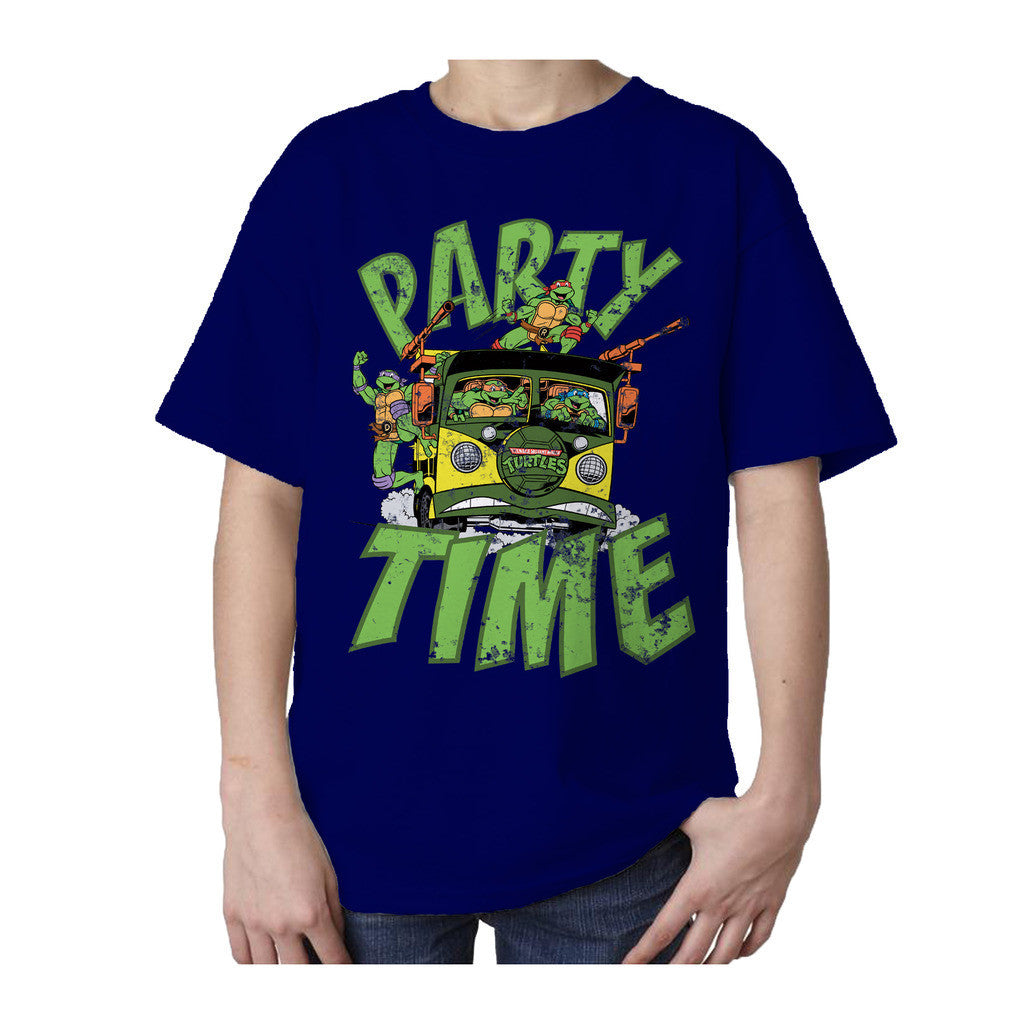TMNT Gang Retro Party Wagon Official Kid's T-Shirt ()