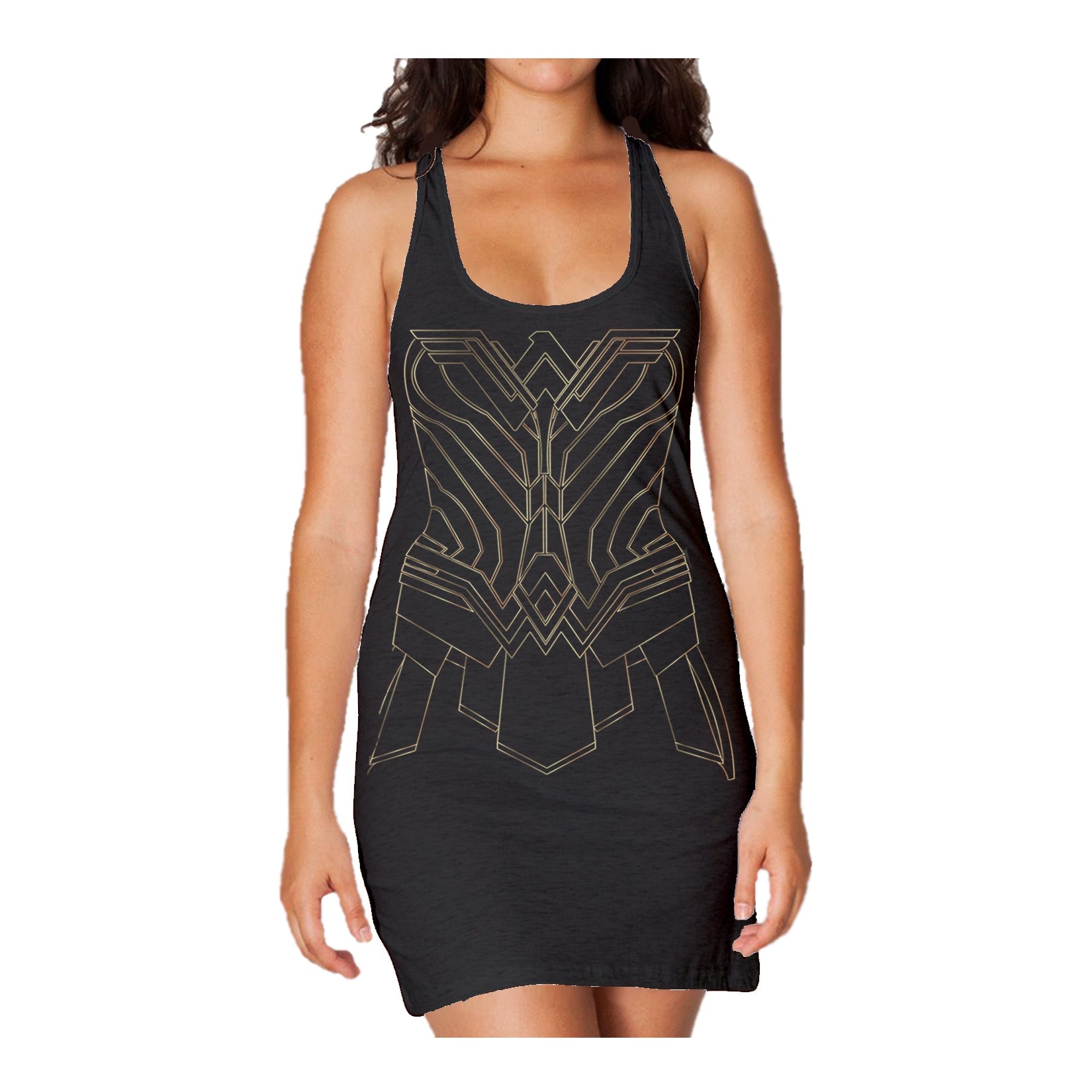 DC Wonder Woman Cosplay Official Women's Long Tank Dress ()