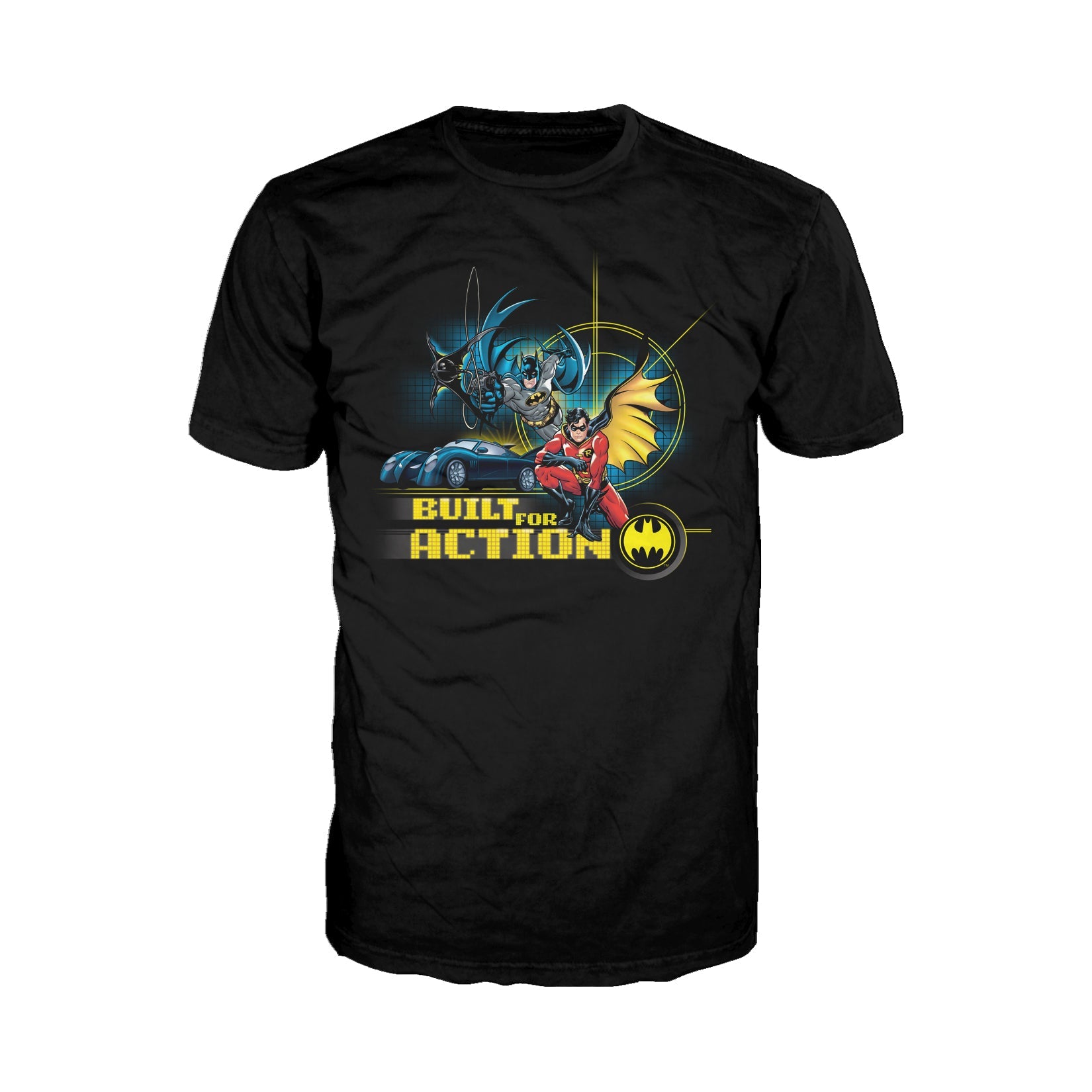 DC Comics Batman Built Action Official Men's T-shirt ()