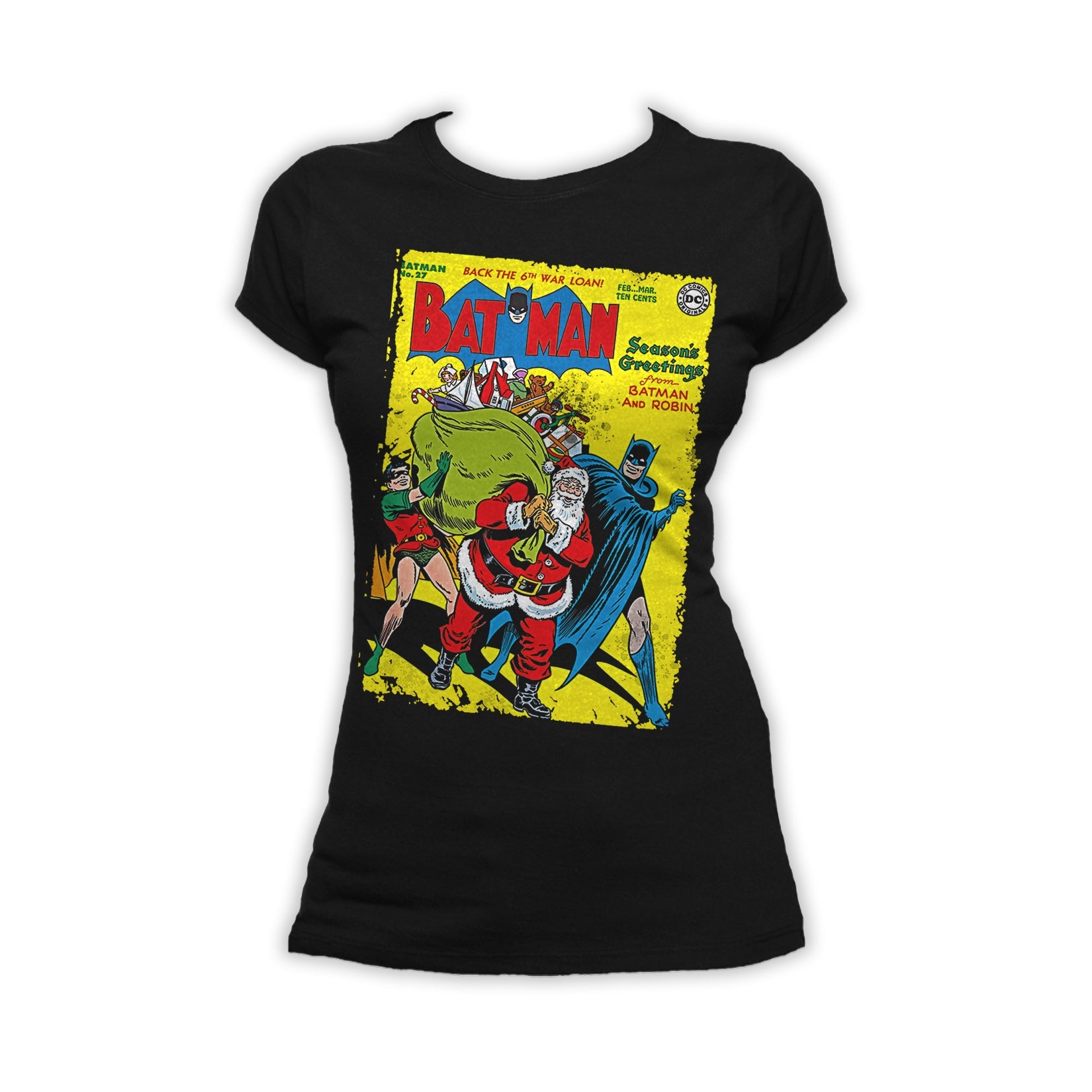 DC Comics Batman Cover 27 Xmas Women's T-Shirt ()