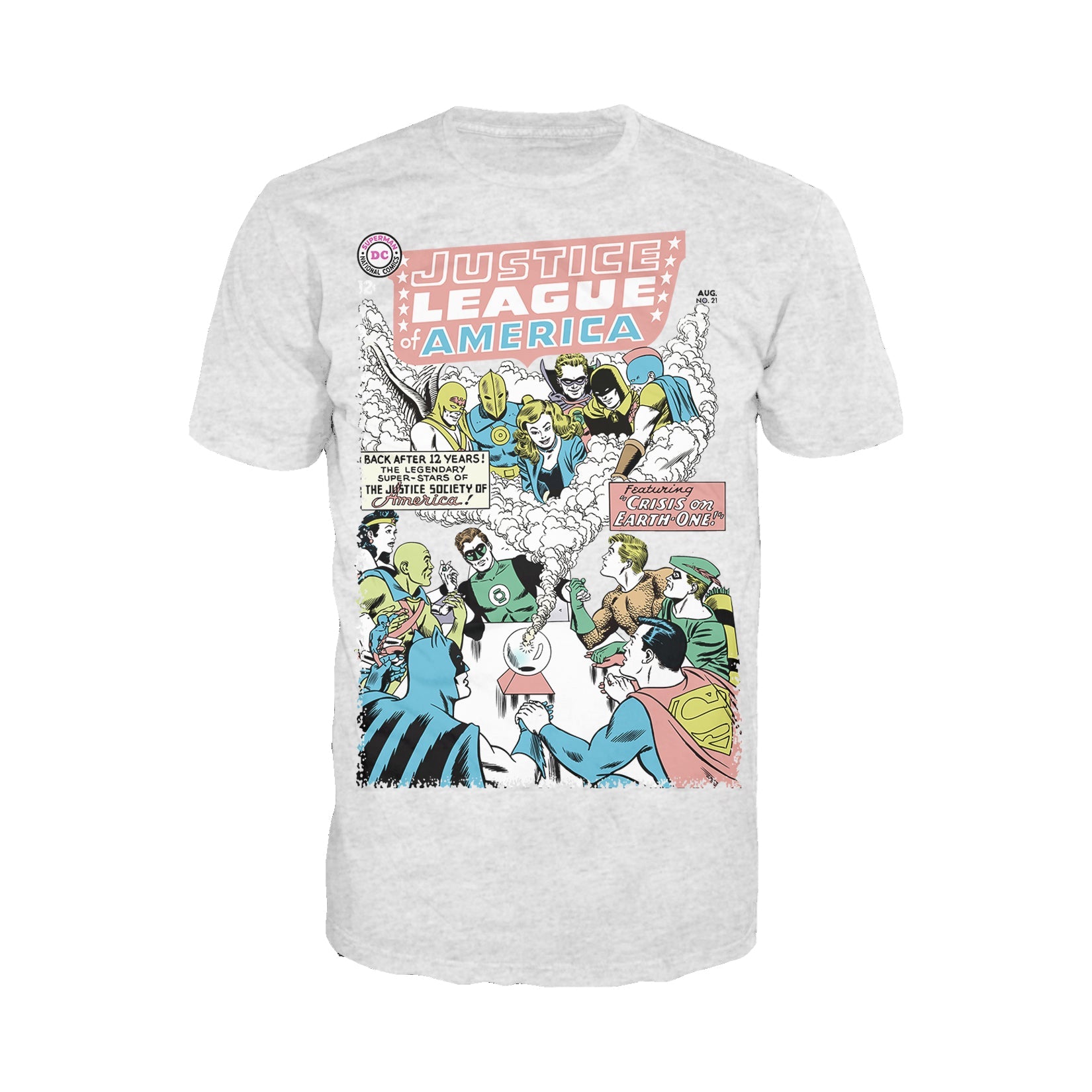 DC Comics Justice League Cover 21 Crisis Official Men's T-shirt ()