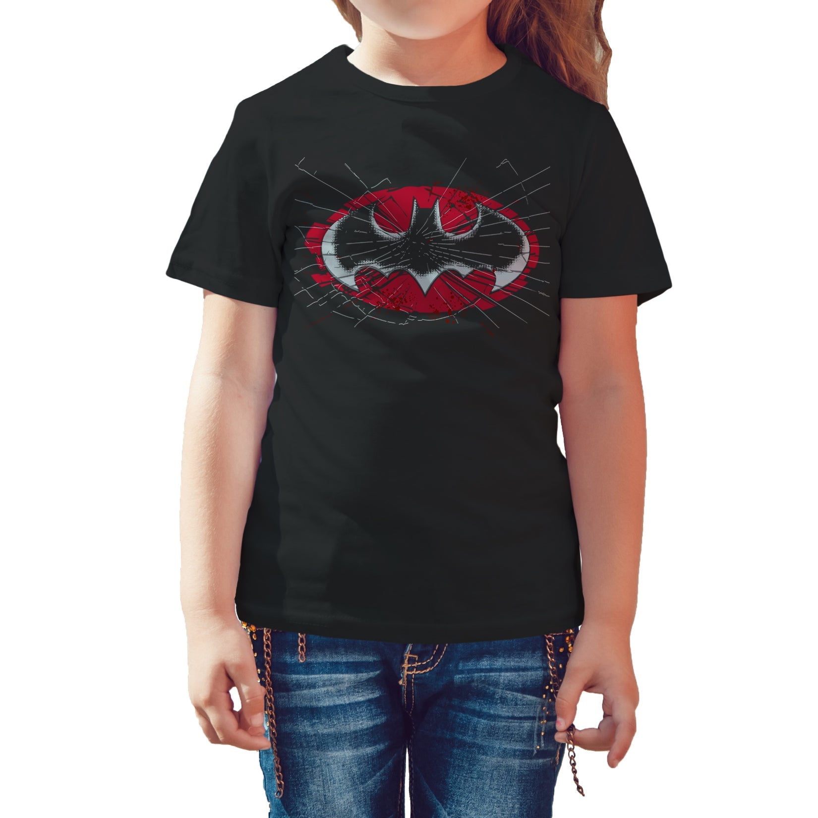 DC Comics Batman Logo Glass Official Kid's T-Shirt ()