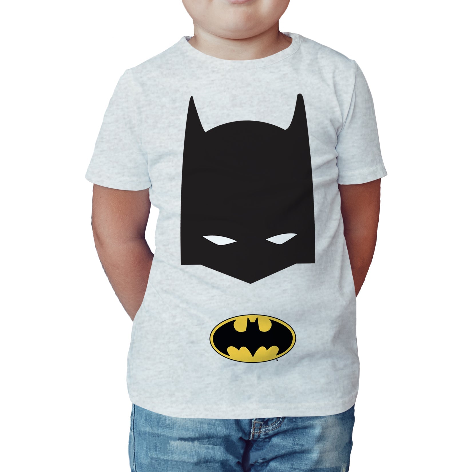 DC Comics Batman Logo Mask Official Kid's T-Shirt ()