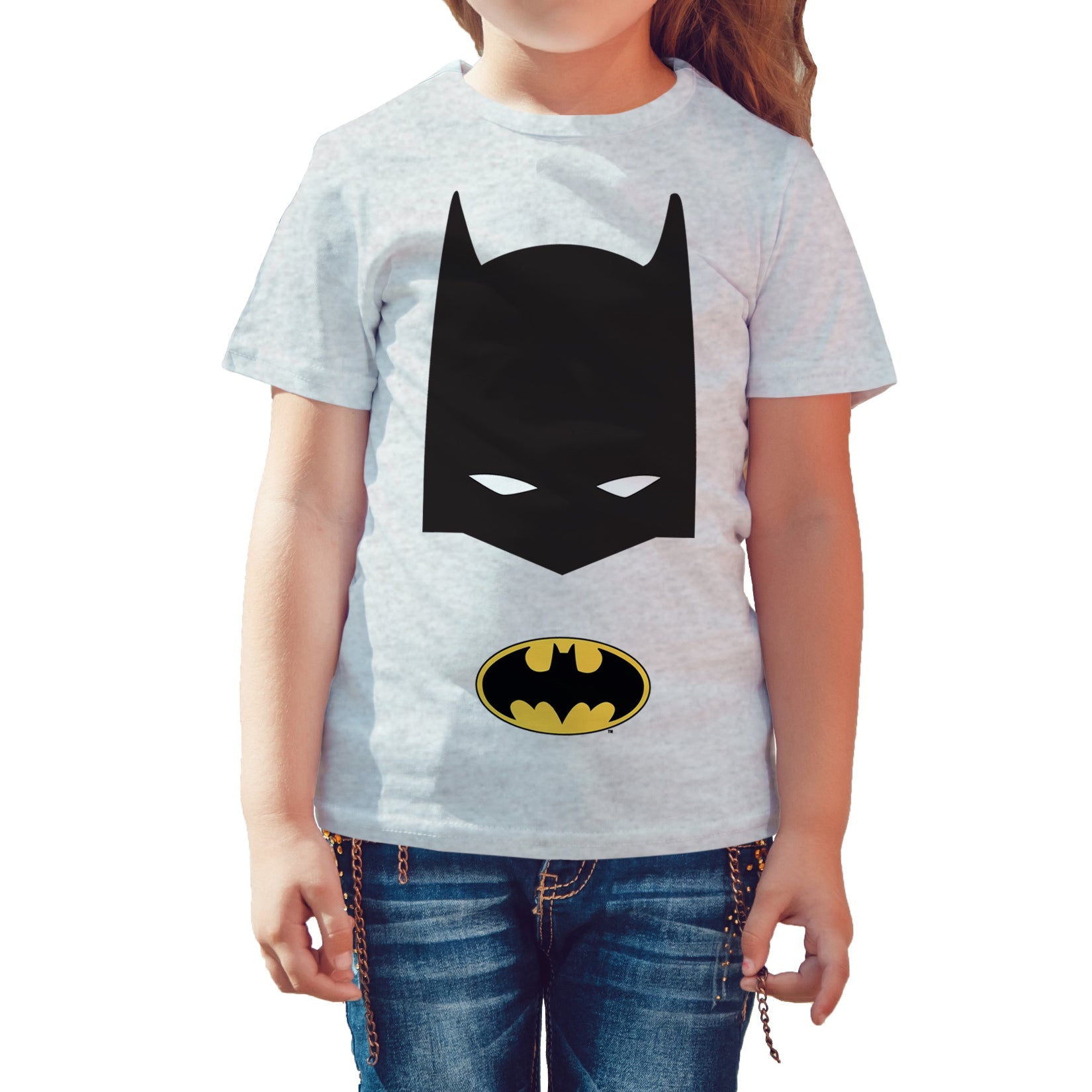 DC Comics Batman Logo Mask Official Kid's T-Shirt ()