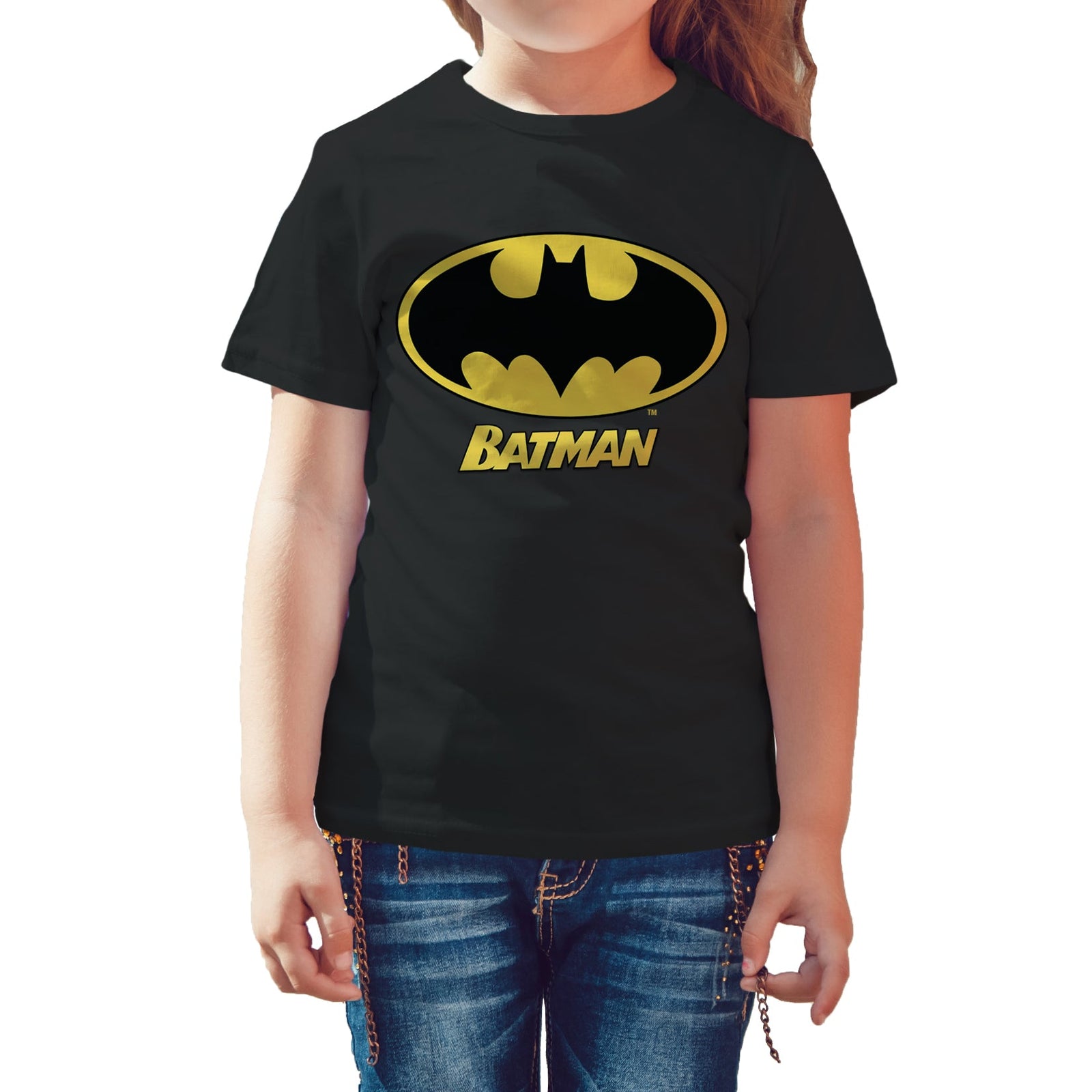 DC Comics Batman Logo Name Official Kid's T-Shirt ()