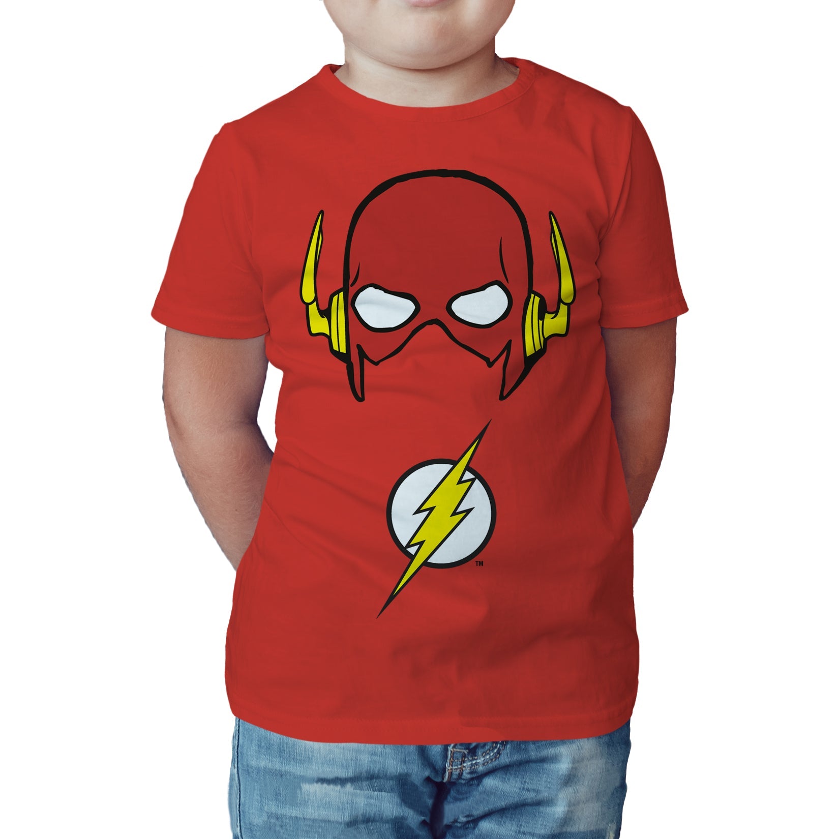 DC Comics Flash Logo Mask Official Kid's T-Shirt ()