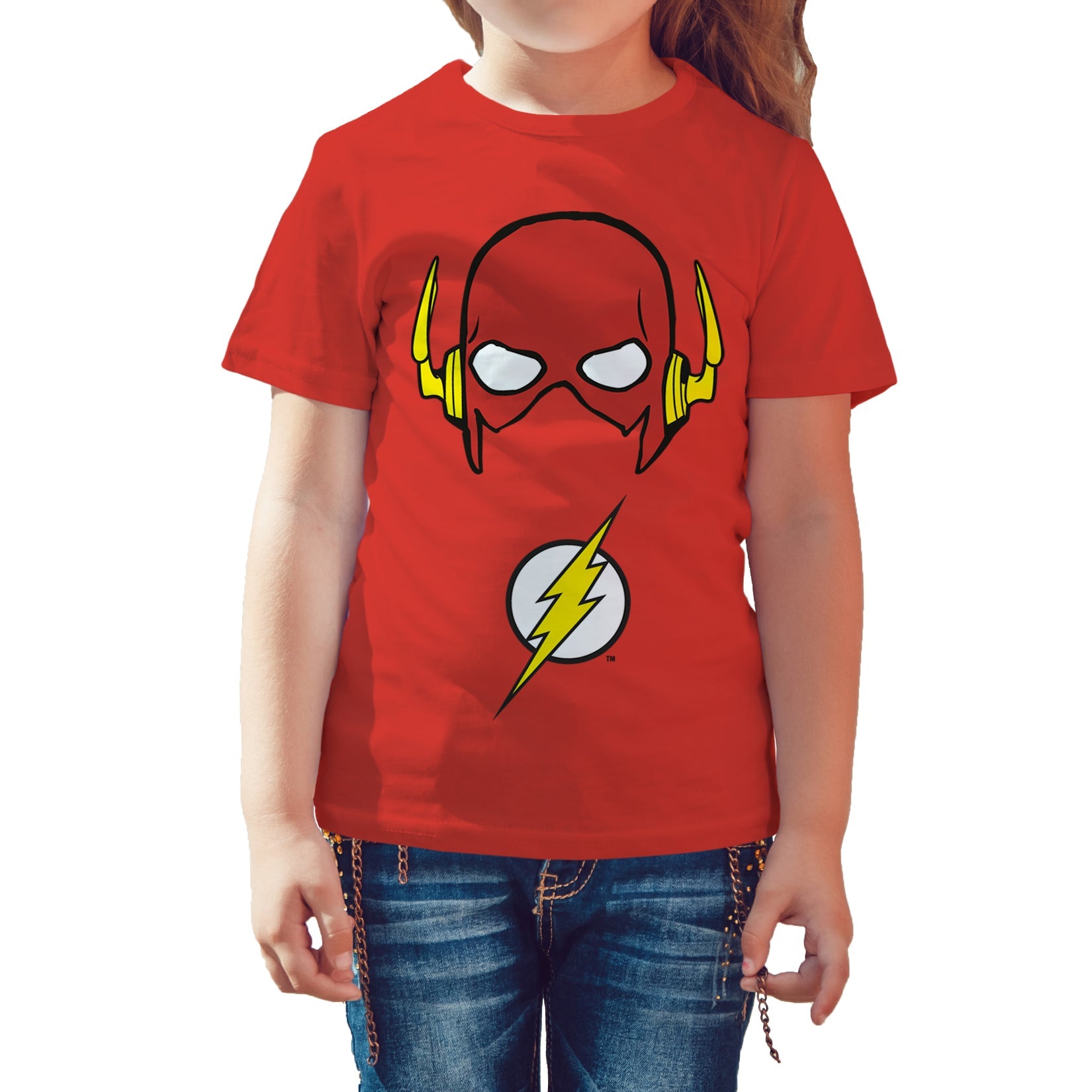 DC Comics Flash Logo Mask Official Kid's T-Shirt ()