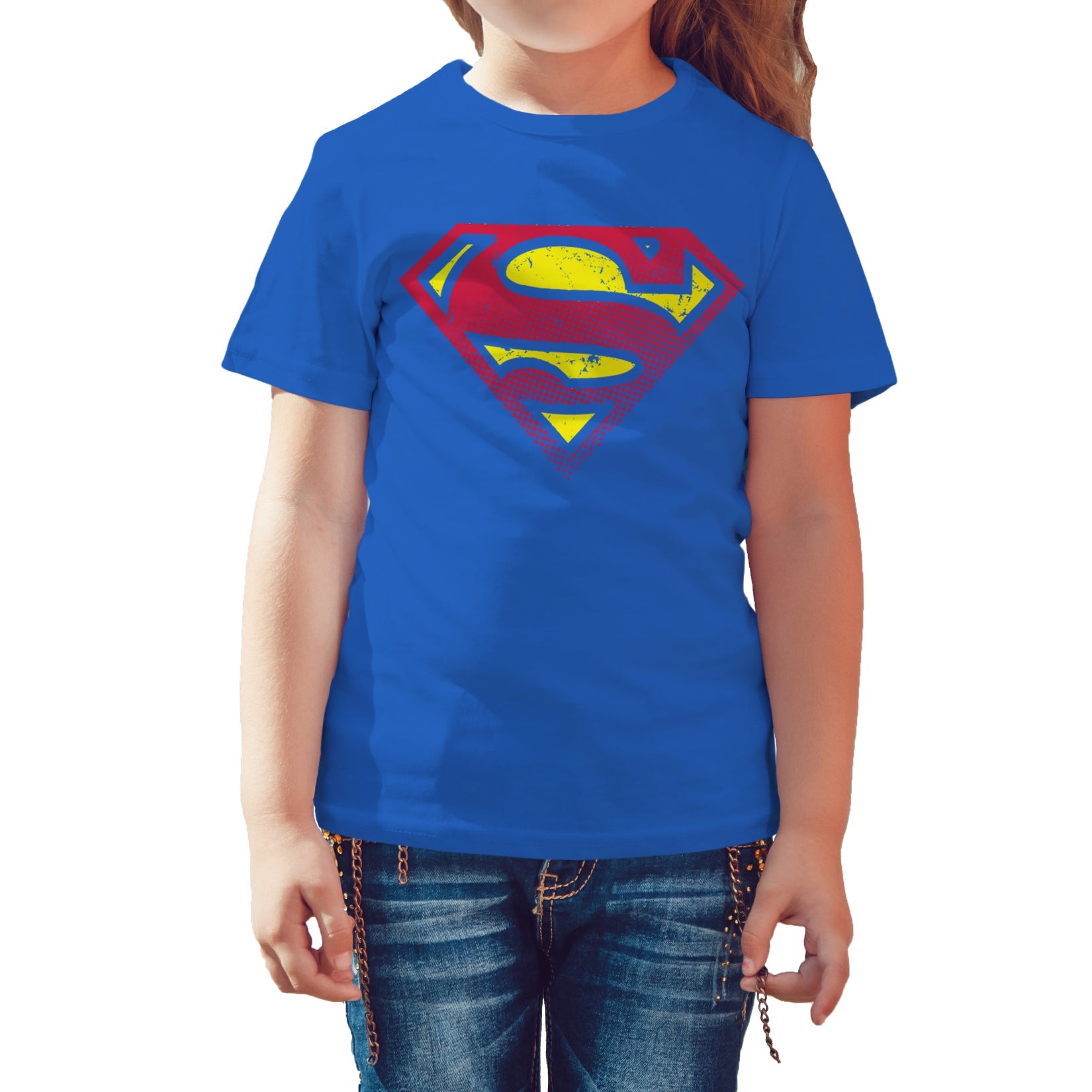 DC Comics Superman Logo Halftone Official Kid's T-shirt ()