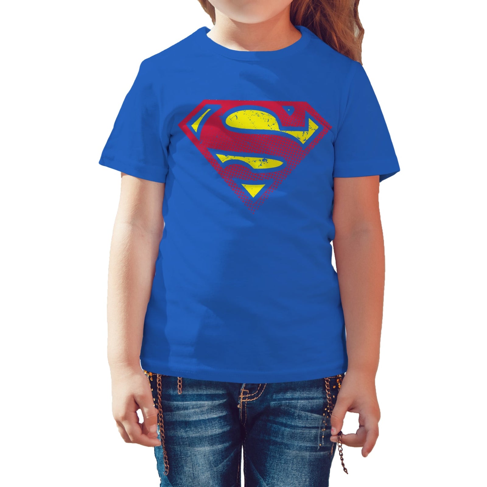 DC Comics Superman Logo Halftone Official Kid's T-shirt ()