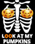 Halloween Hipster Look At My Pumpkins Official Women's T-shirt ()