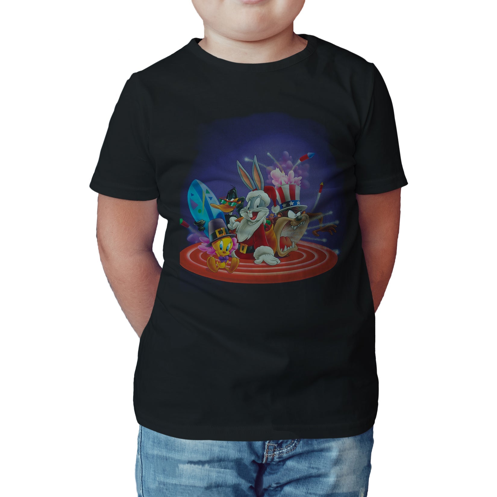 Looney Tunes Tooney Tunes American Holiday Official Kid's T-Shirt ()