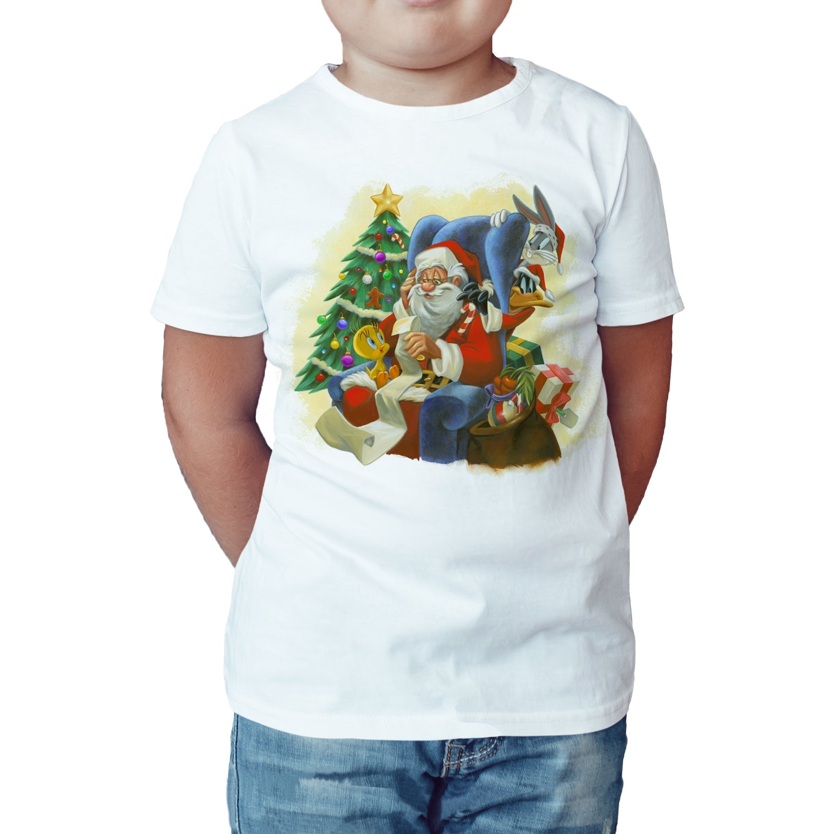 Looney Tunes Xmas Santa Official Kid's T-Shirt ()