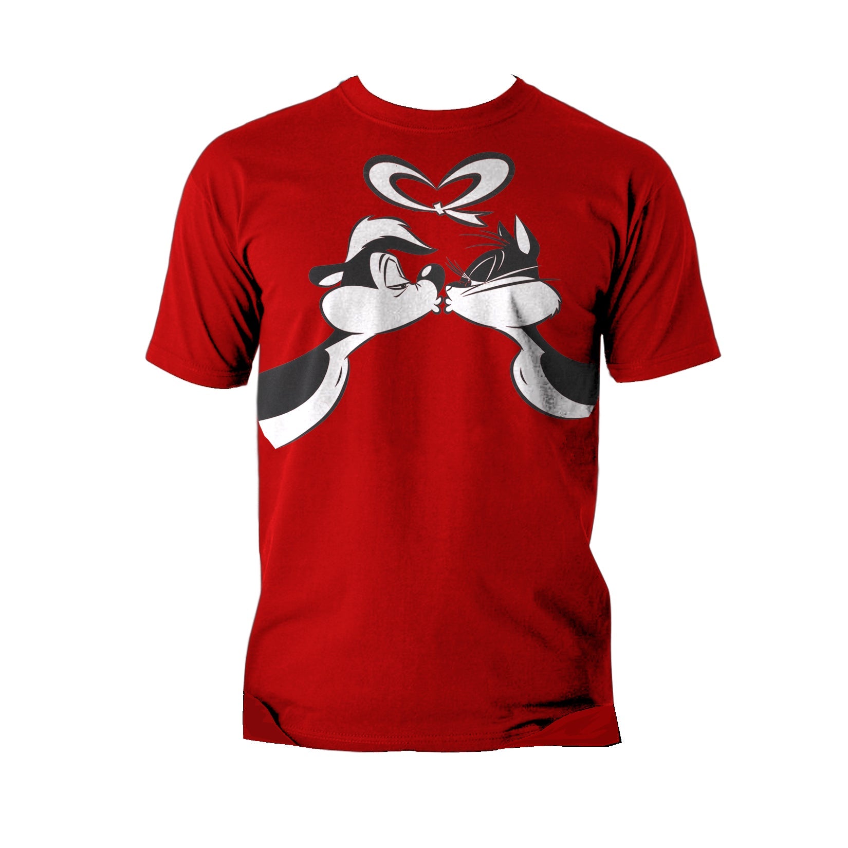 Looney Tunes Pepe Le Pew Valentines Kiss Official Men's T-Shirt ()