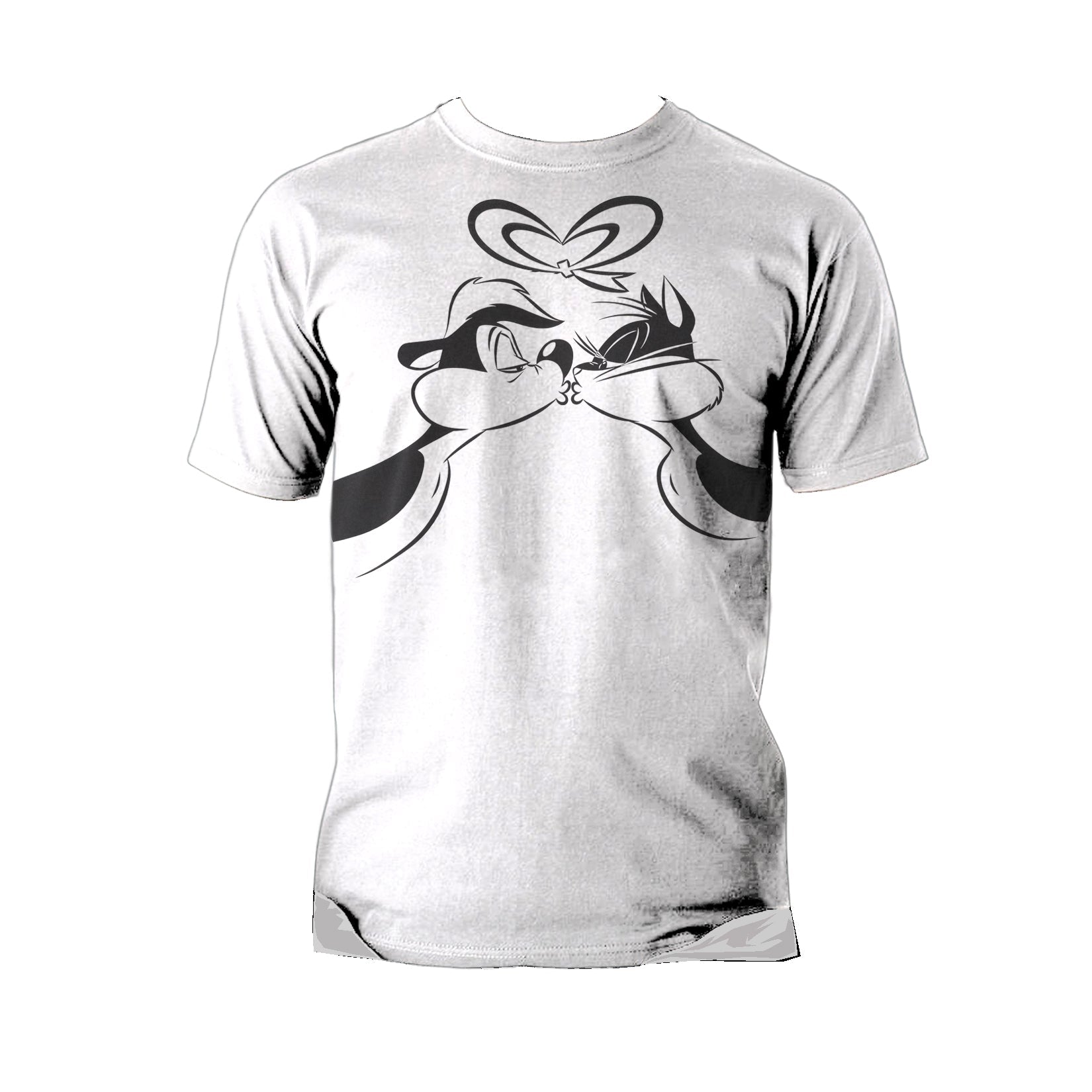 Looney Tunes Pepe Le Pew Valentines Kiss Official Men's T-Shirt ()