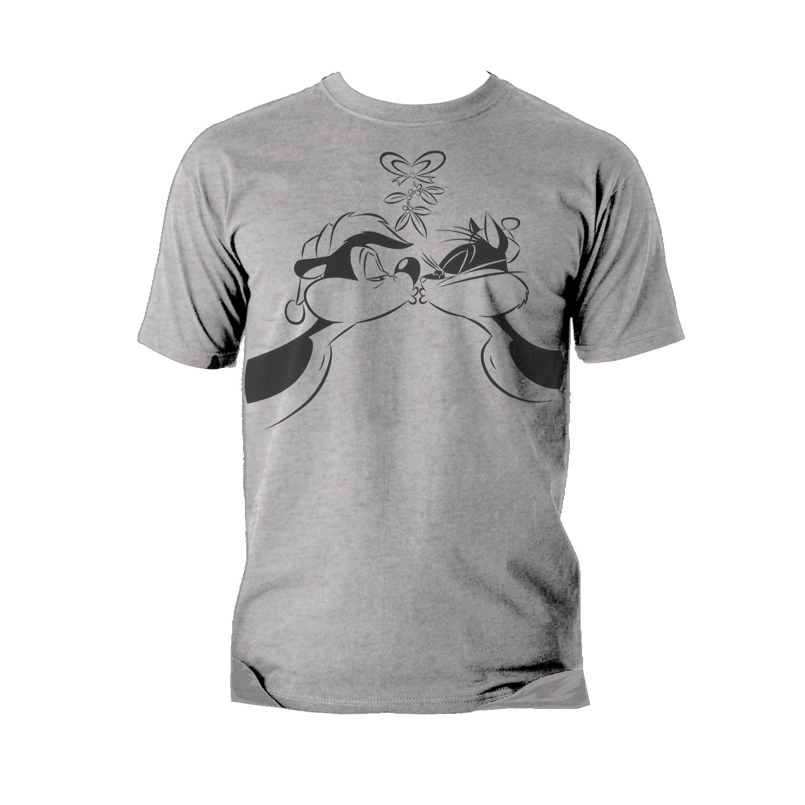 Looney Tunes Pepe Le Pew Xmas Kiss Official Men's T-Shirt ()