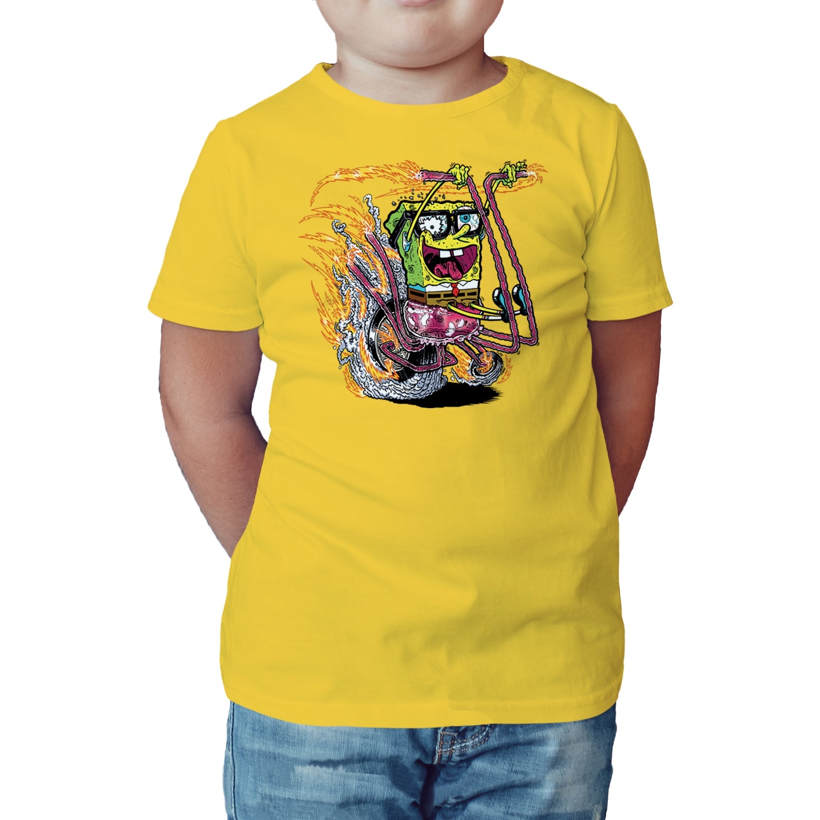 SpongeBob SquarePants Comic Bike Official Kid's T-Shirt ()