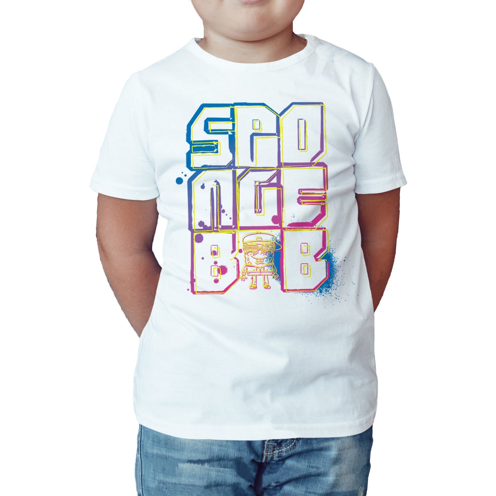 SpongeBob SquarePants Stencil Official Kid's T-Shirt ()