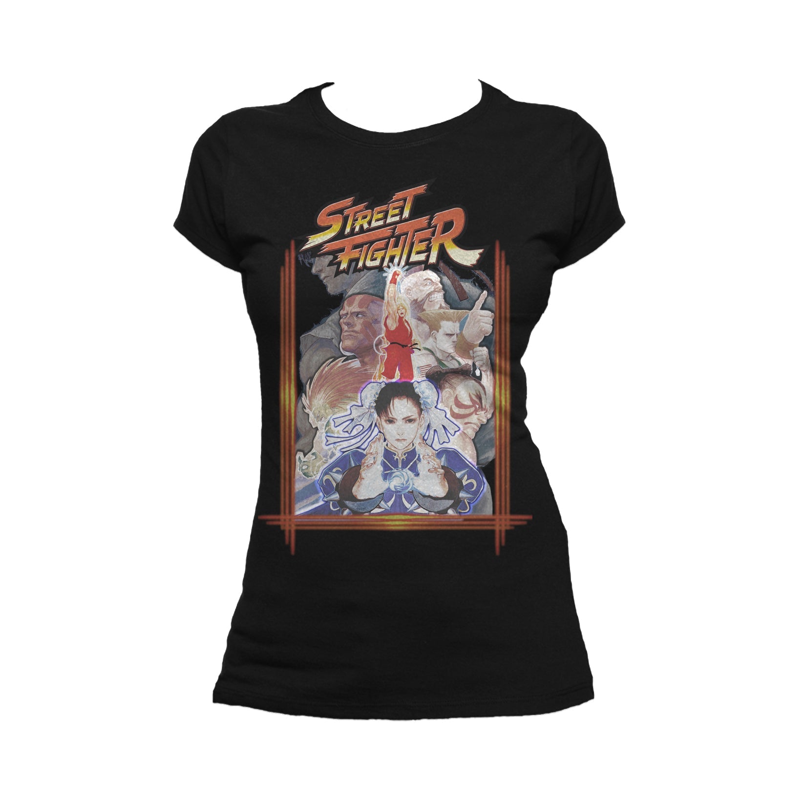 Street Fighter Poster Cover Frame Official Women's T-shirt ()