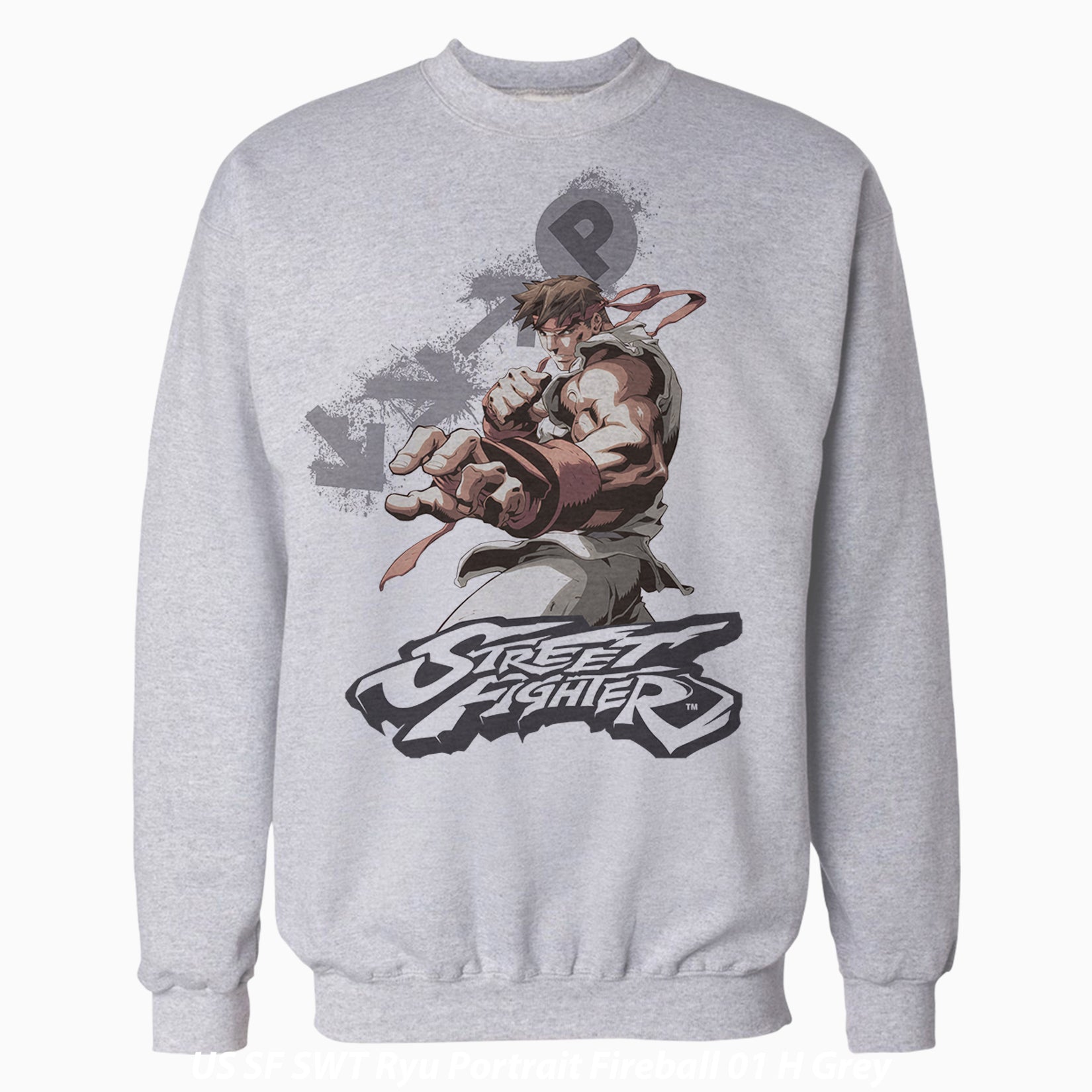 Street Fighter Ryu Portrait Fireball Official Sweatshirt ()