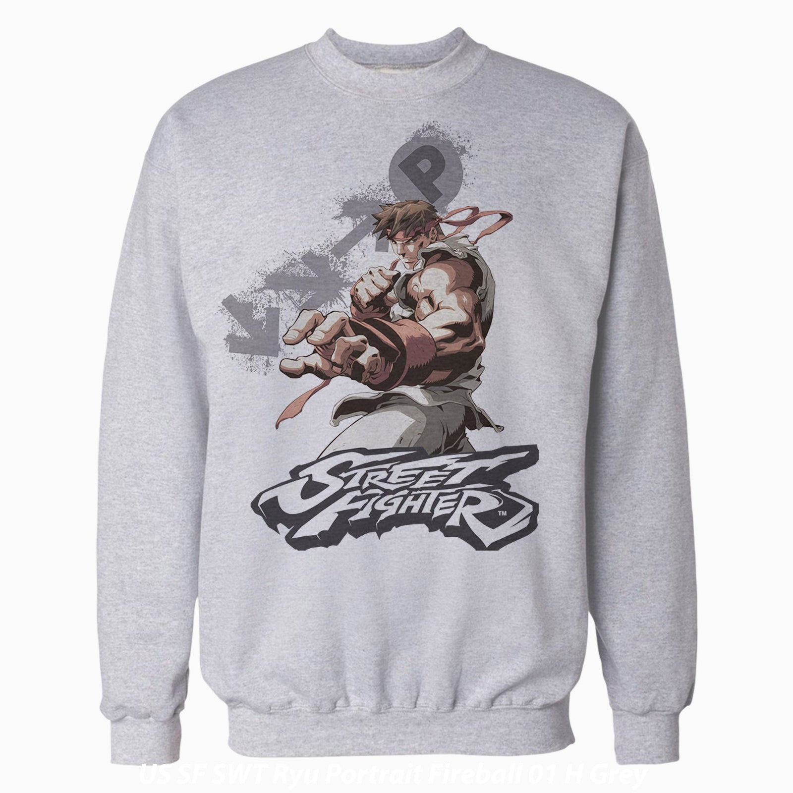 Street Fighter Ryu Portrait Fireball Official Sweatshirt ()