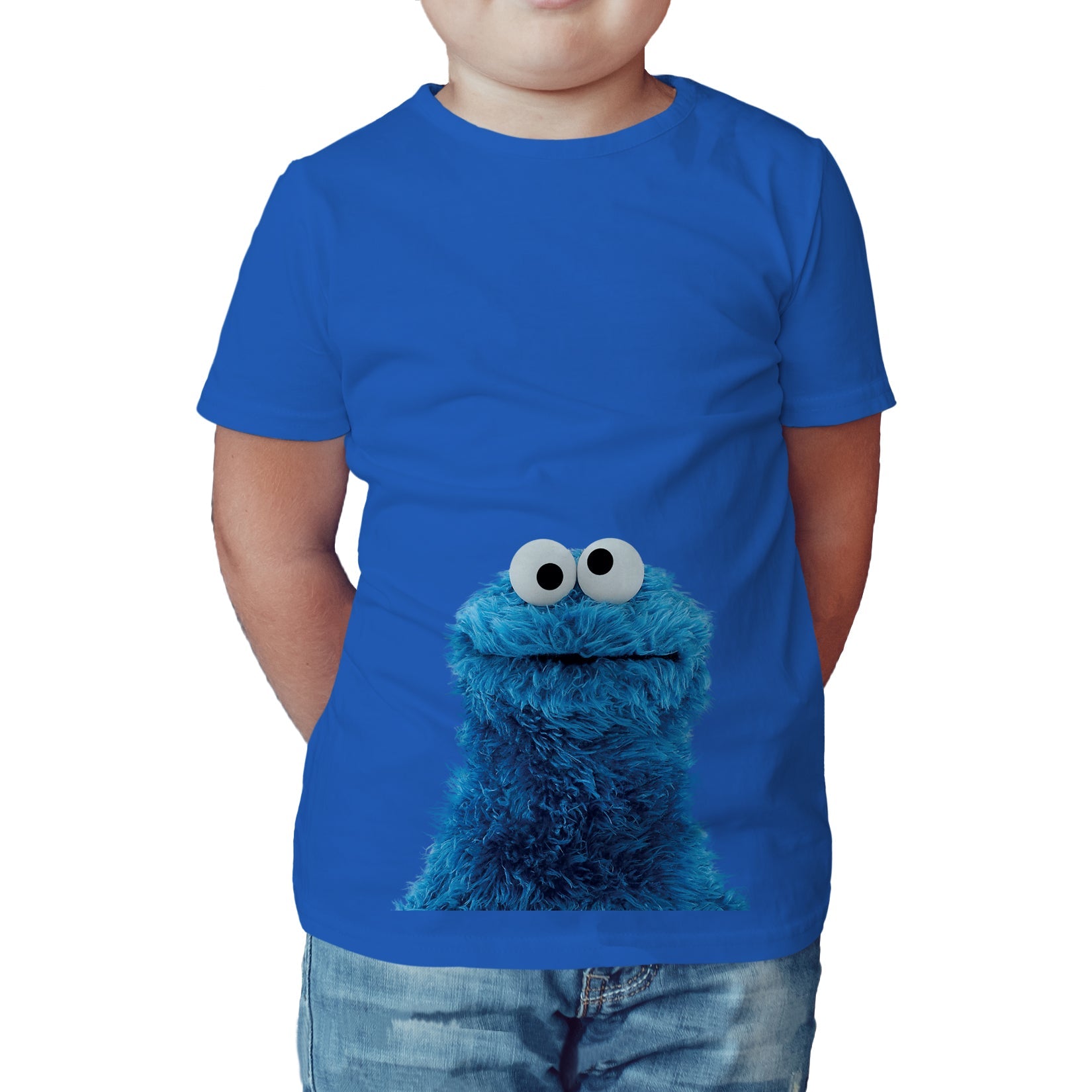 Sesame Street Cookie Monster Photo Official Kid's T-Shirt ()