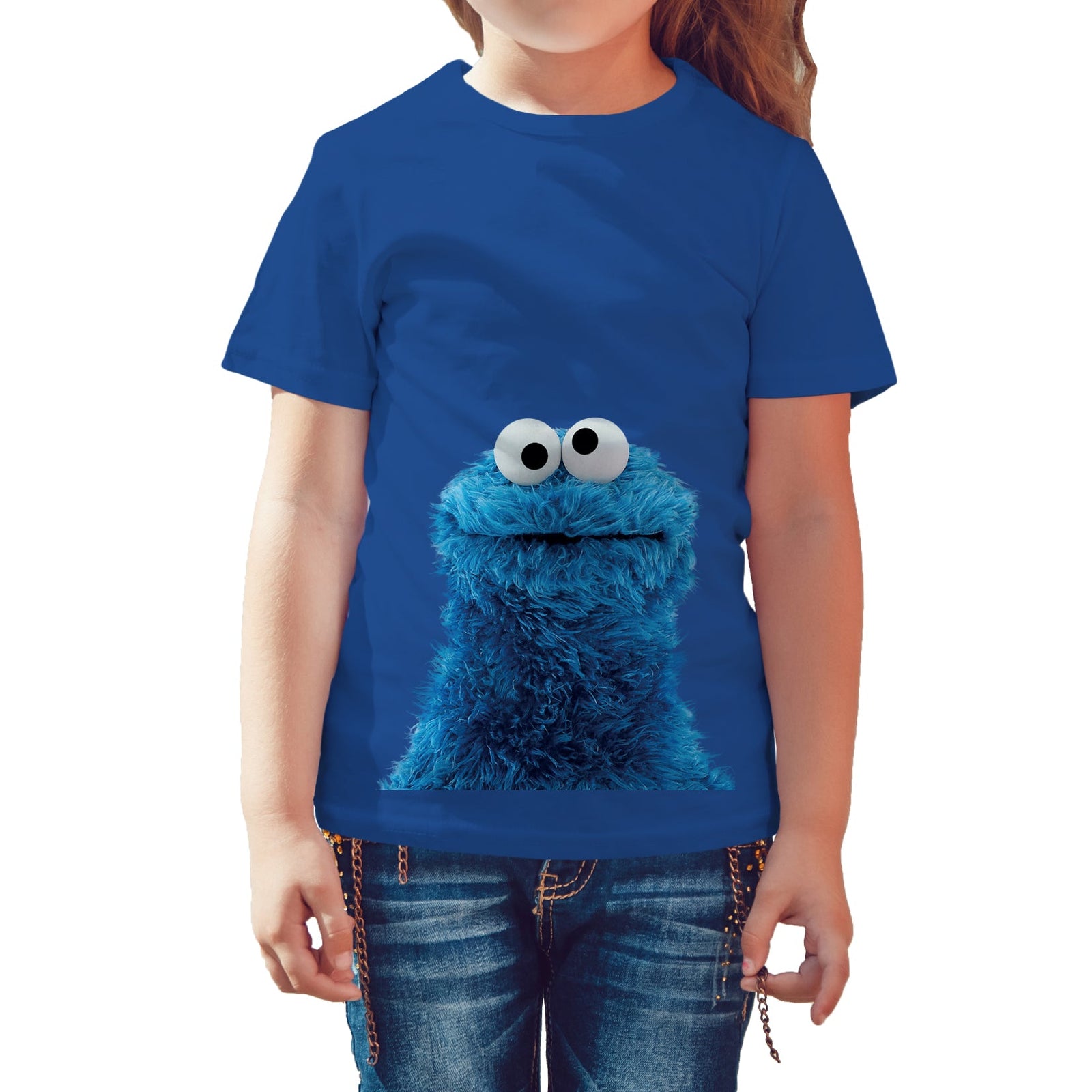 Sesame Street Cookie Monster Photo Official Kid's T-Shirt ()