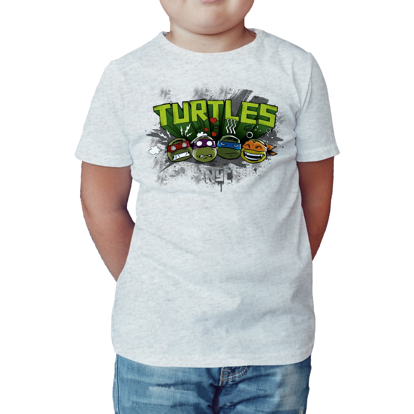 TMNT Gang Turtles Official Kid's T-Shirt ()