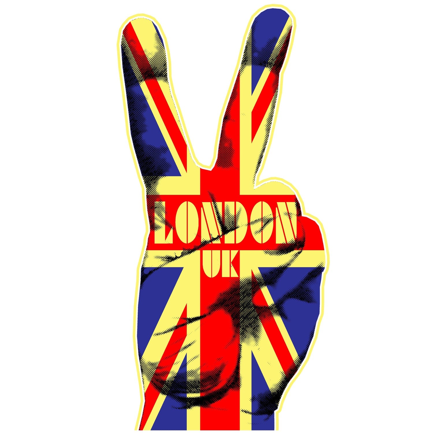 UA London Calling Union Jack Victory Sign Men's T-Shirt ()