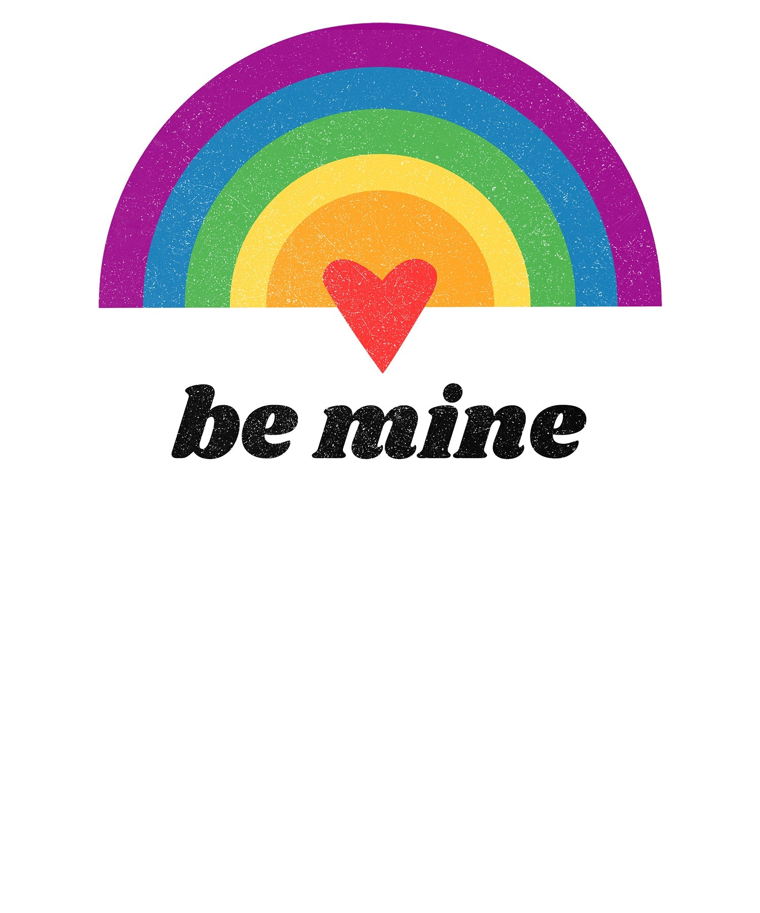 Vintage Valentine Rainbow Be Mine Women's T-shirt