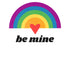 Vintage Valentine Rainbow Be Mine Women's T-shirt