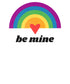 Vintage Valentine Rainbow Be Mine Men's T-shirt
