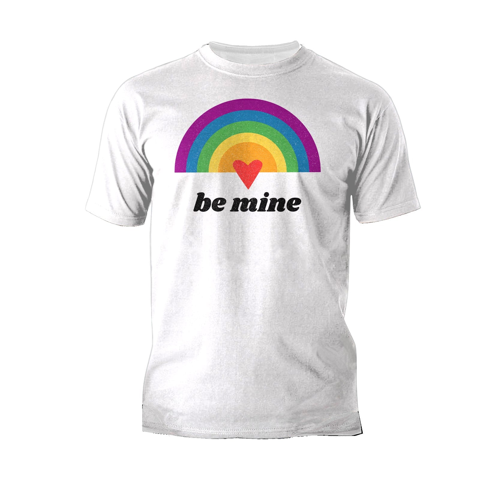 Vintage Valentine Rainbow Be Mine Men's T-shirt