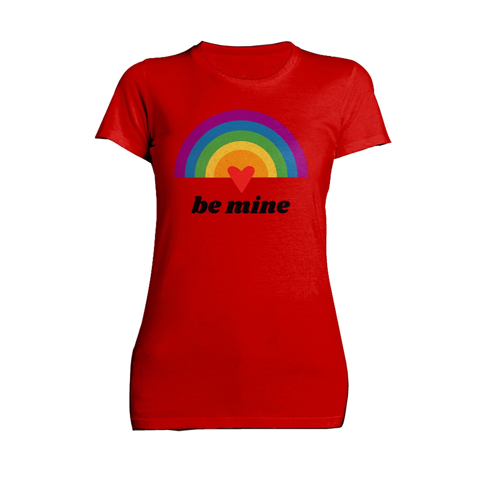 Vintage Valentine Rainbow Be Mine Women's T-shirt