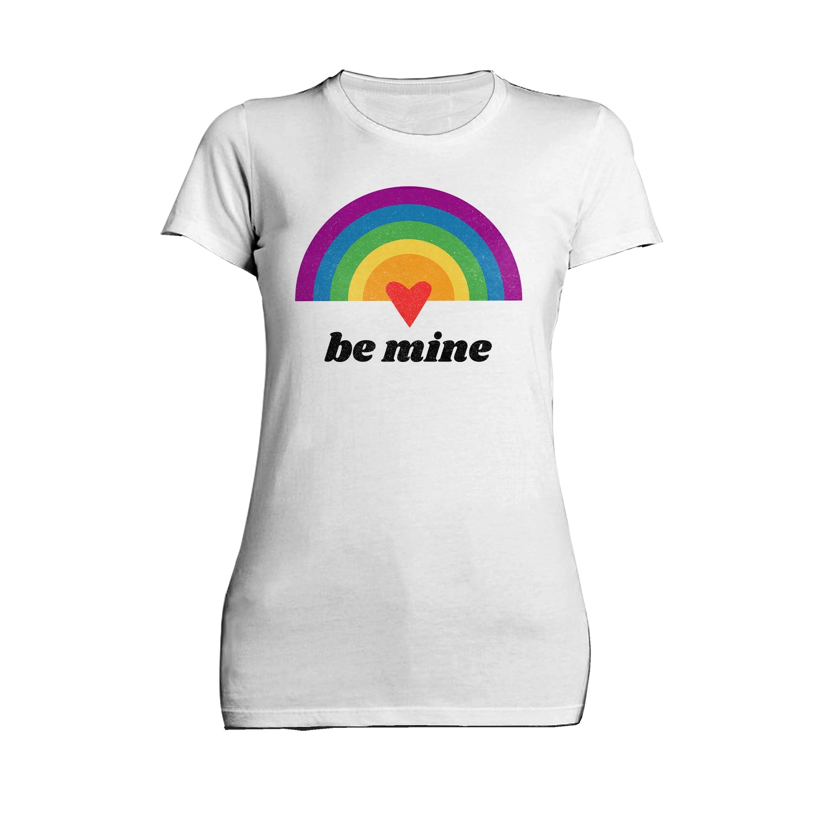 Vintage Valentine Rainbow Be Mine Women's T-shirt