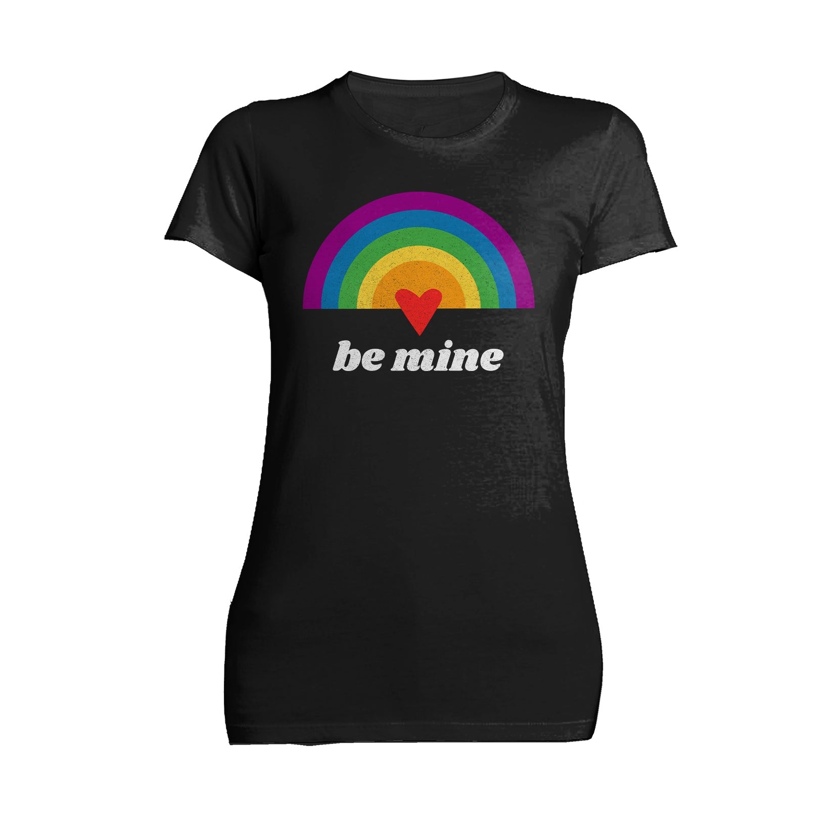 Vintage Valentine Rainbow Be Mine Women's T-shirt