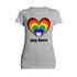 Vintage Valentine Rainbow Heart My Love Women's T-shirt