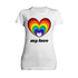 Vintage Valentine Rainbow Heart My Love Women's T-shirt