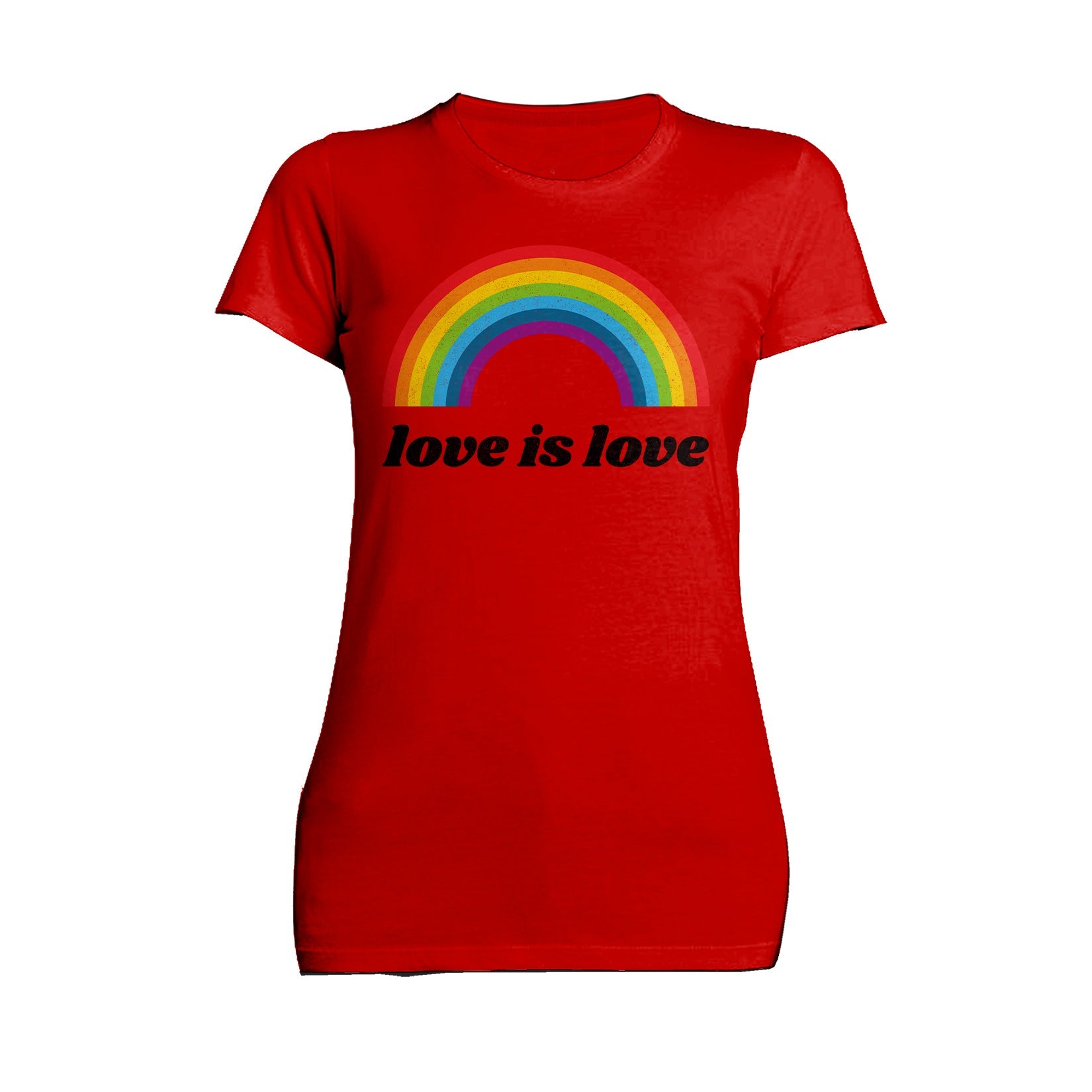 Vintage Valentine Rainbow Love Is Love Women's T-shirt