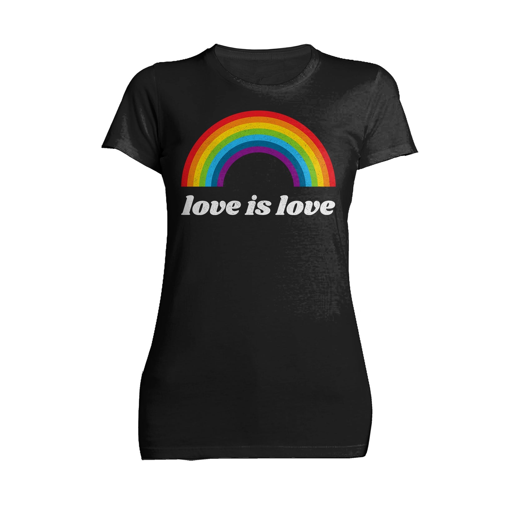 Vintage Valentine Rainbow Love Is Love Women's T-shirt