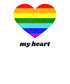 Vintage Valentine Rainbow My Heart Men's T-shirt