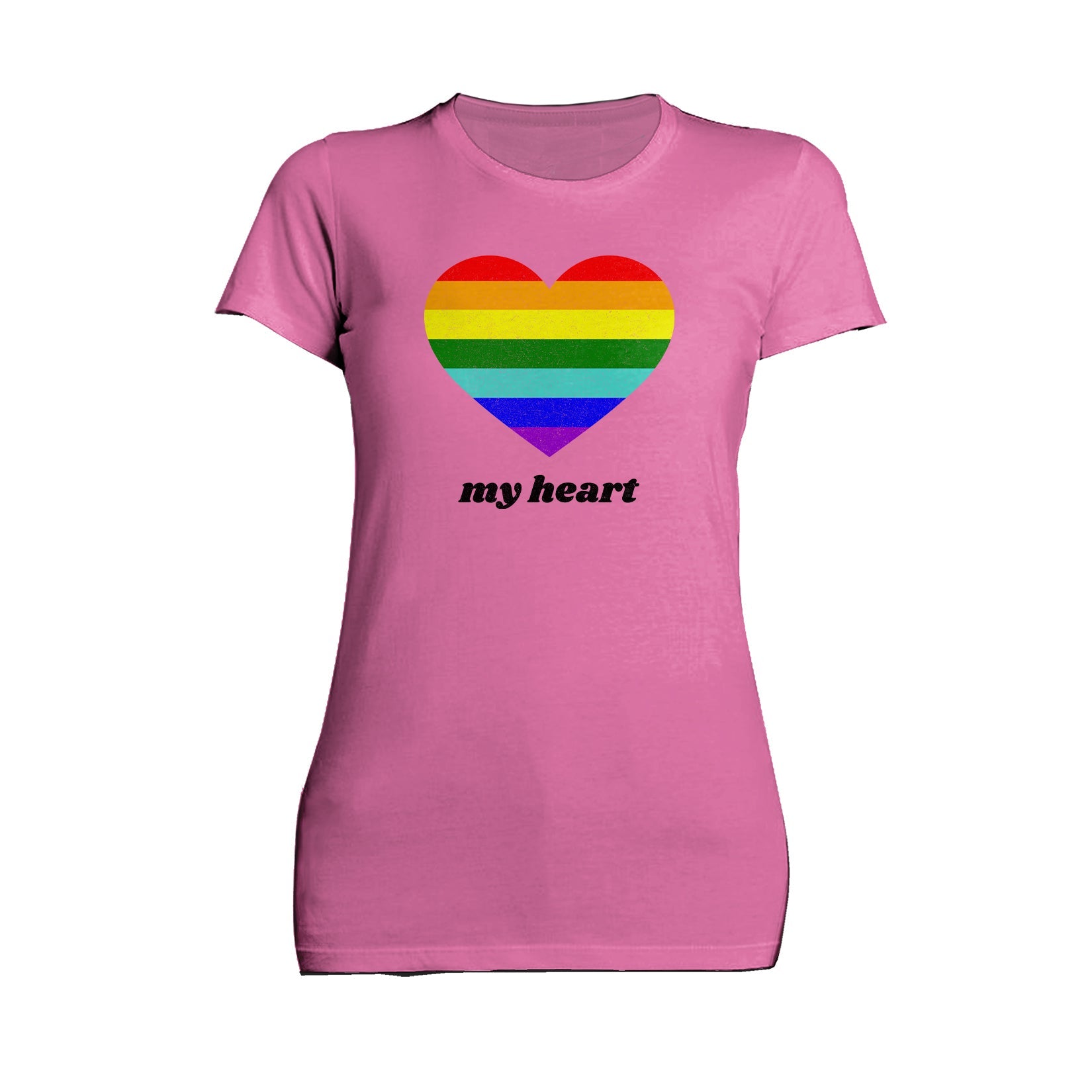 Vintage Valentine Rainbow My Heart Women's T-shirt