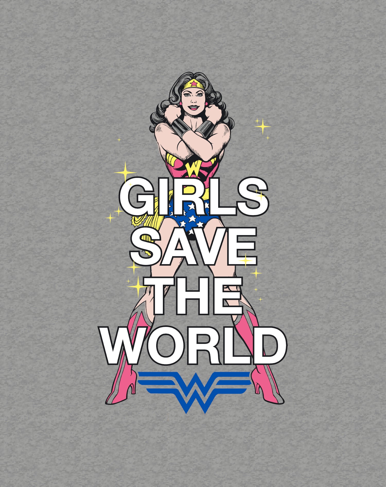 DC Comics Wonder Woman Girls Save World Official Men's T-Shirt