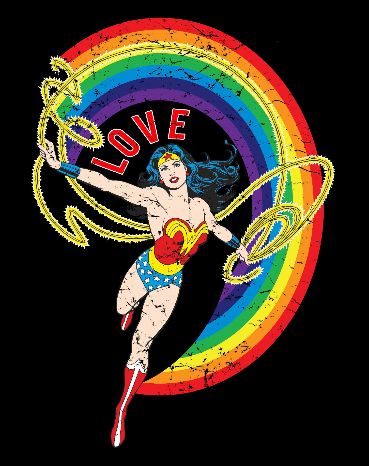 DC Comics Wonder Woman Rainbow Love Official Sweatshirt