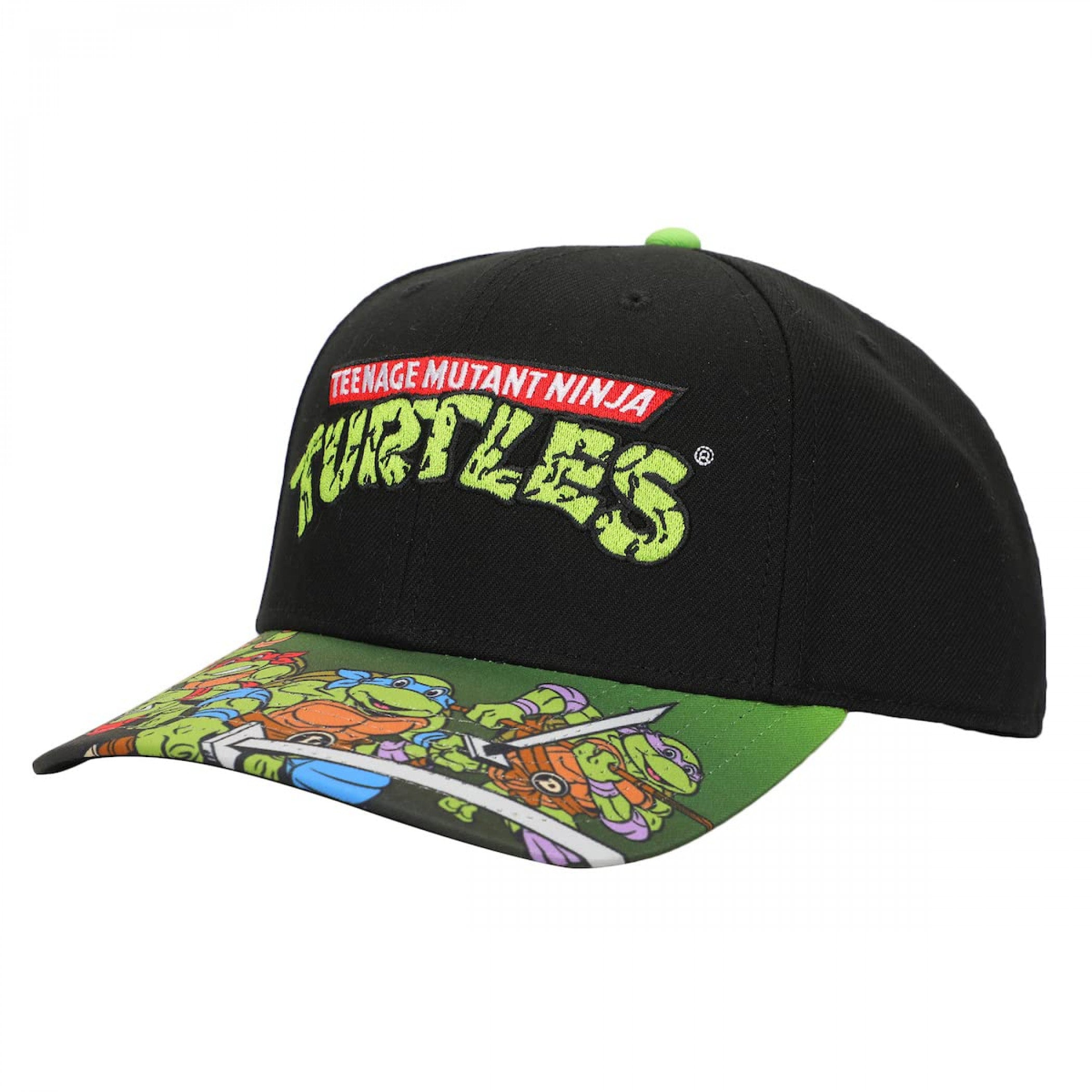 Teenage Mutant Ninja Turtles Group Pose Pre-Curved Bill Snapback