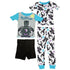 Black Panther 4-Piece Youth Glow In The Dark Shirt and Pants Set