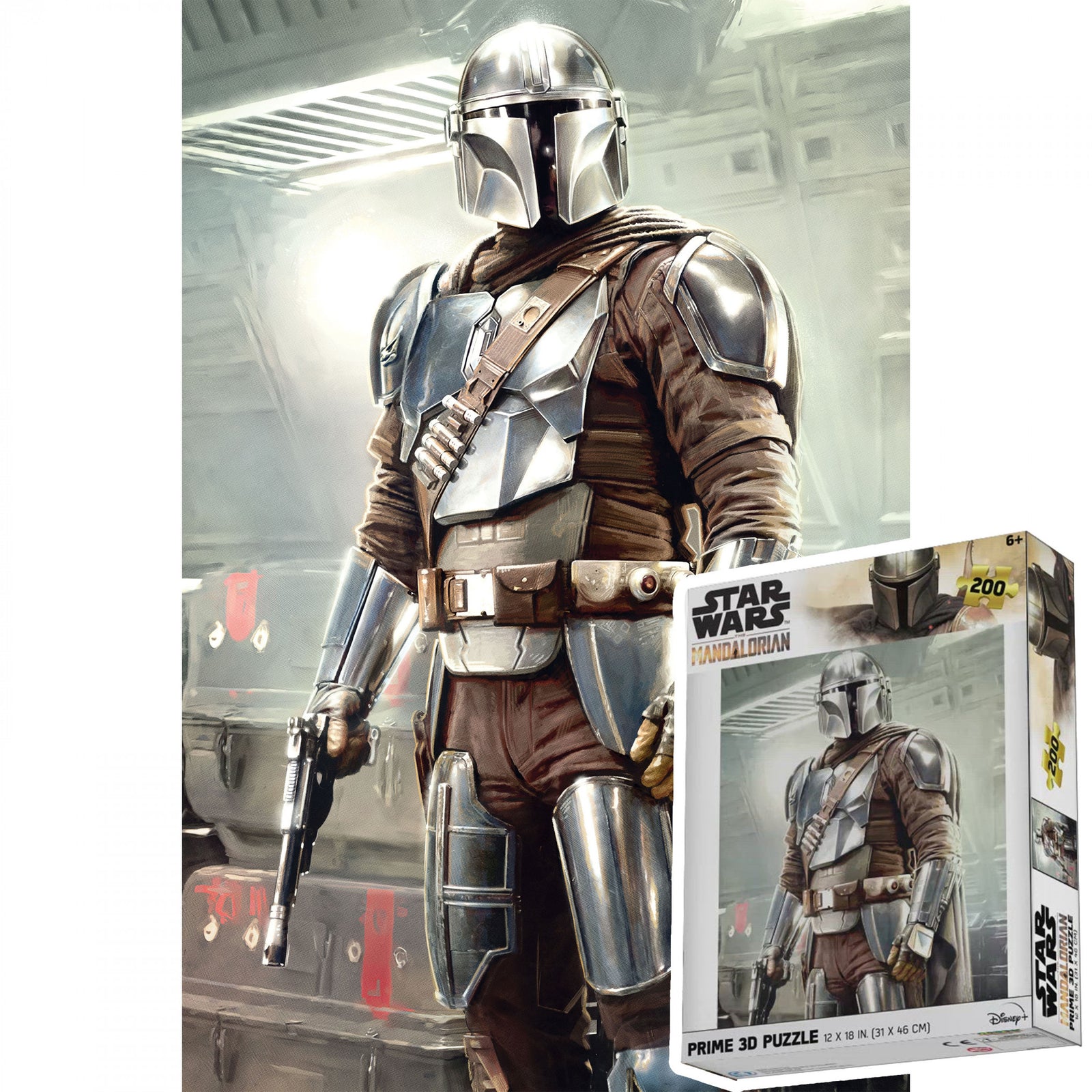 Star Wars The Mandalorian Mando 3D Lenticular 200pc Jigsaw Puzzle