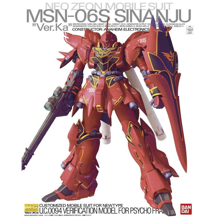 Gundam UC (Unicorn) 1/100 MG MSN-06S SINANJU VER. KA