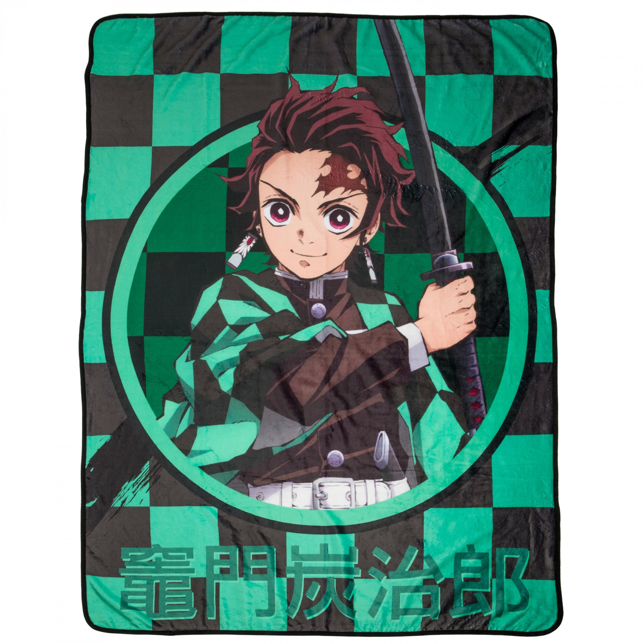 Demon Slayer Tanjiro Kamado Character Art Throw Blanket