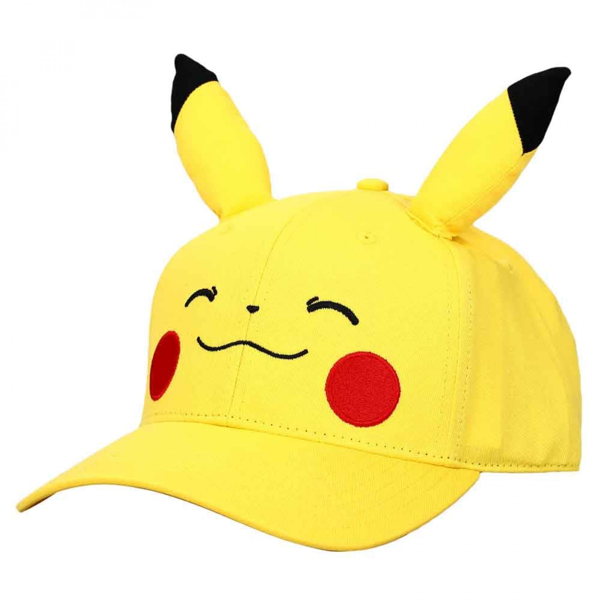 Pokemon Pikachu Smiles Snapback Hat with Ears